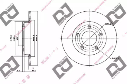 Тормозной диск DJ PARTS BD1376